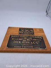 MaxSold Auction: Dick, Kerr & Co. Ltd Cast Bronze Maker Plates on Oak Plaque - Victoria (British Columbia, Canada) PARTNER MANAGED Estate Sale Online Auction - Hillside Avenue