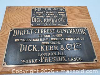 MaxSold Auction: Dick, Kerr & Co. Ltd Cast Bronze Maker Plates on Oak Plaque - Victoria (British Columbia, Canada) PARTNER MANAGED Estate Sale Online Auction - Hillside Avenue