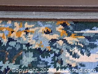 MaxSold Auction: Framed Hand-Stitched Needlepoint Pastoral Landscape, 46 x 22 in - Victoria (British Columbia, Canada) PARTNER MANAGED Estate Sale Online Auction - Hillside Avenue