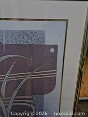 MaxSold Auction: Framed Kimono-Shaped Botanical Print in Gold-Tone Frame - Victoria (British Columbia, Canada) PARTNER MANAGED Estate Sale Online Auction - Hillside Avenue