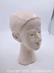 MaxSold Auction: Glazed Ceramic Female Head Bust, ~10 in (25 cm) - Victoria (British Columbia, Canada) PARTNER MANAGED Estate Sale Online Auction - Hillside Avenue