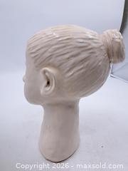 MaxSold Auction: Glazed Ceramic Female Head Bust, ~10 in (25 cm) - Victoria (British Columbia, Canada) PARTNER MANAGED Estate Sale Online Auction - Hillside Avenue