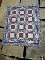 MaxSold Auction: Hand-Pieced & Hand-Quilted Patchwork Lap Throw (36 x 45) - Victoria (British Columbia, Canada) PARTNER MANAGED Estate Sale Online Auction - Hillside Avenue