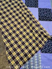 MaxSold Auction: Hand-Tied Patchwork Quilt Blanket, Approx. 73 x 52 in - Victoria (British Columbia, Canada) PARTNER MANAGED Estate Sale Online Auction - Hillside Avenue