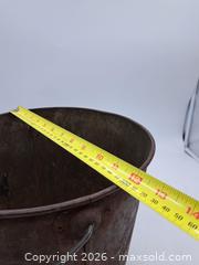 MaxSold Auction: Iron Bucket / Pail with Wire Bail Handle and Wooden Grip - Victoria (British Columbia, Canada) PARTNER MANAGED Estate Sale Online Auction - Hillside Avenue
