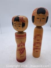 MaxSold Auction: Japanese Kokeshi Doll, Painted Wood, Signed Base, ~9–10 in - Victoria (British Columbia, Canada) PARTNER MANAGED Estate Sale Online Auction - Hillside Avenue