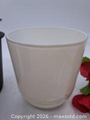 MaxSold Auction: Lot: 3 Black Nursery Pots, White Outer Pot & Red Artificial Flowers - Victoria (British Columbia, Canada) PARTNER MANAGED Estate Sale Online Auction - Hillside Avenue