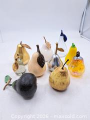 MaxSold Auction: Lot of 10 Decorative Pear Figurines — Mixed Materials & Finishes - Victoria (British Columbia, Canada) PARTNER MANAGED Estate Sale Online Auction - Hillside Avenue