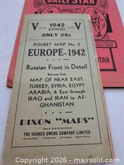 MaxSold Auction: Lot of 2 War Maps — Montreal Daily Star & Dixon Pocket Map WWI (1914) and WWII (1942) - Victoria (British Columbia, Canada) PARTNER MANAGED Estate Sale Online Auction - Hillside Avenue