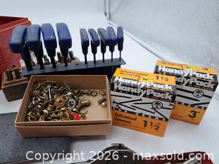 MaxSold Auction: Lot of Hand Tools & Hardware with Red Metal Toolbox - Victoria (British Columbia, Canada) PARTNER MANAGED Estate Sale Online Auction - Hillside Avenue