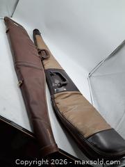 MaxSold Auction: Lot of Two Long Brown Leatherette Sportsman's Soft Cases (49–54 in) - Victoria (British Columbia, Canada) PARTNER MANAGED Estate Sale Online Auction - Hillside Avenue