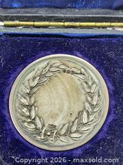 MaxSold Auction: Mappin & Webb Sterling Silver Rand Rifle Association Medal in Original Box - Victoria (British Columbia, Canada) PARTNER MANAGED Estate Sale Online Auction - Hillside Avenue