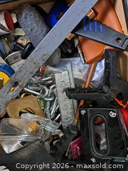 MaxSold Auction: Mixed Hand Tools & Hardware Lot in Plastic Storage Bin - Victoria (British Columbia, Canada) PARTNER MANAGED Estate Sale Online Auction - Hillside Avenue