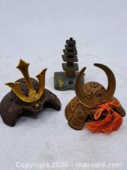 MaxSold Auction: Mixed Lot: Japanese Samurai Kabuto Style Mini Helmets - Victoria (British Columbia, Canada) PARTNER MANAGED Estate Sale Online Auction - Hillside Avenue