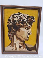 MaxSold Auction: Needlepoint Portrait of Classical Sculpture Bust in Wood Frame - Victoria (British Columbia, Canada) PARTNER MANAGED Estate Sale Online Auction - Hillside Avenue