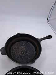 MaxSold Auction: Old Mountain 10-inch Cast Iron Skillet with Matching Lid - Victoria (British Columbia, Canada) PARTNER MANAGED Estate Sale Online Auction - Hillside Avenue