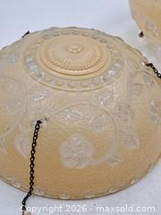 MaxSold Auction: Pair of Art Deco Pressed Glass Ceiling Light Bowls (10.5") - Victoria (British Columbia, Canada) PARTNER MANAGED Estate Sale Online Auction - Hillside Avenue