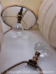 MaxSold Auction: Pair of Off-White Ceramic Table Lamps with Shades - Victoria (British Columbia, Canada) PARTNER MANAGED Estate Sale Online Auction - Hillside Avenue