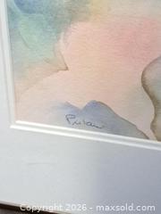 MaxSold Auction: Piilani Cook Watercolor Floral Painting, Framed 36" x 29" - Victoria (British Columbia, Canada) PARTNER MANAGED Estate Sale Online Auction - Hillside Avenue