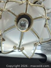 MaxSold Auction: Polished Brass Table Lamp with 3 Tulip Glass Shades - Victoria (British Columbia, Canada) PARTNER MANAGED Estate Sale Online Auction - Hillside Avenue