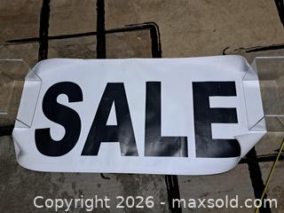 MaxSold Auction: Promotional PVC Vinyl SALE Banner, Approx. 47.5" x 23.5" - Victoria (British Columbia, Canada) PARTNER MANAGED Estate Sale Online Auction - Hillside Avenue