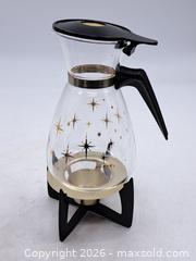 MaxSold Auction: Pyrex Gold Starburst Mid-Century Glass Carafe with Stand - Victoria (British Columbia, Canada) PARTNER MANAGED Estate Sale Online Auction - Hillside Avenue