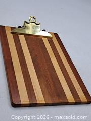 MaxSold Auction: S & T Wood Crafts Striped Wood Clipboard Serving Board - Victoria (British Columbia, Canada) PARTNER MANAGED Estate Sale Online Auction - Hillside Avenue