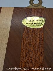 MaxSold Auction: S & T Wood Crafts Striped Wood Clipboard Serving Board - Victoria (British Columbia, Canada) PARTNER MANAGED Estate Sale Online Auction - Hillside Avenue