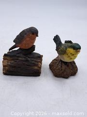MaxSold Auction: Set of 2 Painted Resin Bird Figurines with Bases - Victoria (British Columbia, Canada) PARTNER MANAGED Estate Sale Online Auction - Hillside Avenue