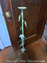MaxSold Auction: Tall Metal Floor Candelabra with Botanical Vine Design - Victoria (British Columbia, Canada) PARTNER MANAGED Estate Sale Online Auction - Hillside Avenue