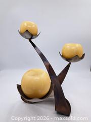 MaxSold Auction: Three-Arm Metal Candelabra with Bowl-Style Candle Holders - Victoria (British Columbia, Canada) PARTNER MANAGED Estate Sale Online Auction - Hillside Avenue