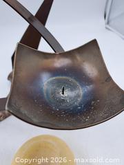 MaxSold Auction: Three-Arm Metal Candelabra with Bowl-Style Candle Holders - Victoria (British Columbia, Canada) PARTNER MANAGED Estate Sale Online Auction - Hillside Avenue