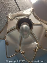 MaxSold Auction: Three-Light Floor Lamp with Brass-Tone Metal and Glass Shades - Victoria (British Columbia, Canada) PARTNER MANAGED Estate Sale Online Auction - Hillside Avenue