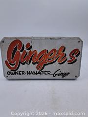 MaxSold Auction: Vintage Decorative Wall Sign with "Ginger's" Graphic - Victoria (British Columbia, Canada) PARTNER MANAGED Estate Sale Online Auction - Hillside Avenue