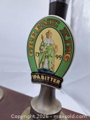 MaxSold Auction: Vintage Double Beer Tap Handpump on Wooden Base - Victoria (British Columbia, Canada) PARTNER MANAGED Estate Sale Online Auction - Hillside Avenue