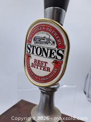 MaxSold Auction: Vintage Double Beer Tap Handpump on Wooden Base - Victoria (British Columbia, Canada) PARTNER MANAGED Estate Sale Online Auction - Hillside Avenue