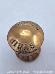 MaxSold Auction: Vintage HMCS Minas Ship's Cast Brass Commemorative Paperweight - Victoria (British Columbia, Canada) PARTNER MANAGED Estate Sale Online Auction - Hillside Avenue