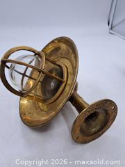 MaxSold Auction: Vintage Industrial WISKA Nautical Brass Sconce Model 1131 with Globe & Cage - Victoria (British Columbia, Canada) PARTNER MANAGED Estate Sale Online Auction - Hillside Avenue