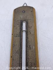 MaxSold Auction: Vintage Wall Thermometer, Brass Body, Dual °F/°C, ~10.5 in - Victoria (British Columbia, Canada) PARTNER MANAGED Estate Sale Online Auction - Hillside Avenue