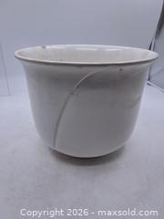 MaxSold Auction: White Glazed Ceramic Planter / Jardiniere Stamped "England" - Victoria (British Columbia, Canada) PARTNER MANAGED Estate Sale Online Auction - Hillside Avenue