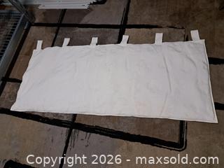 MaxSold Auction: White Waffle Weave Tab-Top Curtain Panel / Valance - Victoria (British Columbia, Canada) PARTNER MANAGED Estate Sale Online Auction - Hillside Avenue