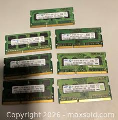 MaxSold Auction: 7 x Samsung (appears) 2GB Laptop SODIMM memory RAM Modules - Norwood (Pennsylvania, USA) SELLER MANAGED Downsizing Online Auction - Martin Lane