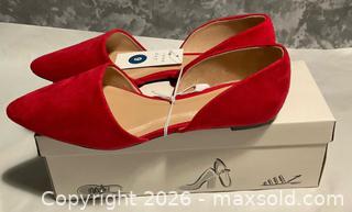 MaxSold Auction: A New Day Women's Size 9 Red Pointed-Toe Slip-On Flats - Norwood (Pennsylvania, USA) SELLER MANAGED Downsizing Online Auction - Martin Lane