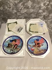 MaxSold Auction: Bradford Exchange Commemorative Collector Plates (Set of 2), 8 in - Norwood (Pennsylvania, USA) SELLER MANAGED Downsizing Online Auction - Martin Lane