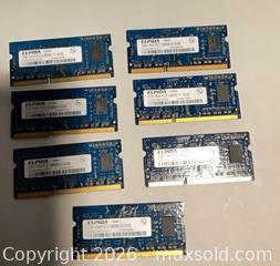 MaxSold Auction: Elpida 2GB SO-DIMM Laptop memory RAM (7 Modules) - Norwood (Pennsylvania, USA) SELLER MANAGED Downsizing Online Auction - Martin Lane