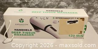 MaxSold Auction: Expansion Handheld Deep Tissue Percussion Massager, White - Norwood (Pennsylvania, USA) SELLER MANAGED Downsizing Online Auction - Martin Lane
