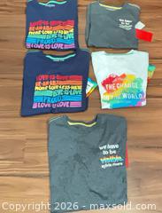 MaxSold Auction: Lot of 5 Unisex Graphic T-Shirts, Assorted Sizes & Colors - Norwood (Pennsylvania, USA) SELLER MANAGED Downsizing Online Auction - Martin Lane