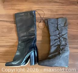 MaxSold Auction: Lot of Women's Knee-High Boots, Sizes US 8 & 9M, Black & Gray - Norwood (Pennsylvania, USA) SELLER MANAGED Downsizing Online Auction - Martin Lane
