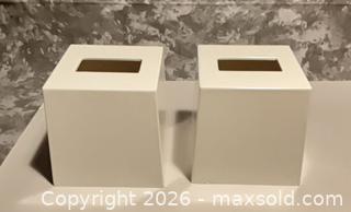 MaxSold Auction: Melamine Rectangular Tissue Box Covers, White Glossy, Set of 2 - Norwood (Pennsylvania, USA) SELLER MANAGED Downsizing Online Auction - Martin Lane