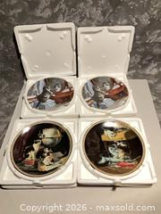 MaxSold Auction: Set of 4 Decorative Vintage-Style Cat Collector Plates - Norwood (Pennsylvania, USA) SELLER MANAGED Downsizing Online Auction - Martin Lane